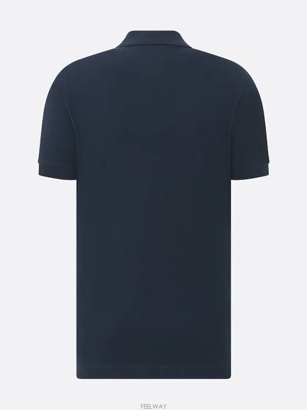 CD Icon Cotton Polo Shirt Navy - DIOR - BALAAN 3