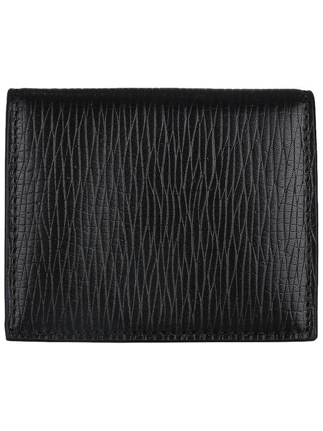 Men's Metal Plate Leather Half Wallet Black - SALVATORE FERRAGAMO - BALAAN 5