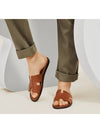 Izmir Leather Slippers Gold - HERMES - BALAAN 4