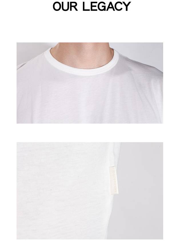 New Box Cotton Crew Neck Short Sleeve T-Shirt White - OUR LEGACY - BALAAN 4