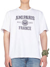 Varsity Logo Short Sleeve T-Shirt White - AMI - BALAAN 2