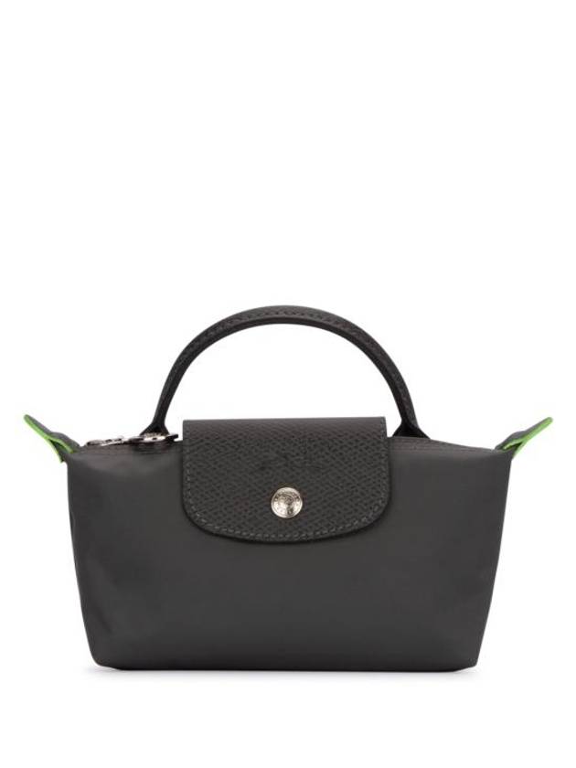 Le Pliage Green Handle Pouch Bag Graphite - LONGCHAMP - BALAAN 1