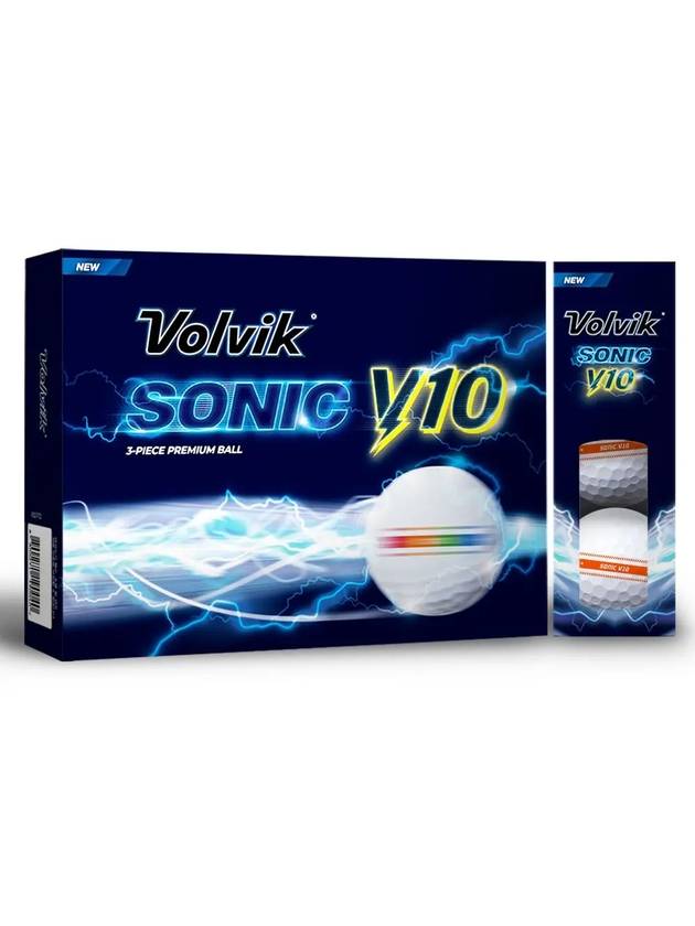 Golf Ball Sonic V10 Soft Track 3 Piece Orange 1 Dozen 12 Balls - VOLVIK - BALAAN 7