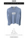 Couture Embroidered Cashmere Jersey Knit Top Blue - DIOR - BALAAN 3