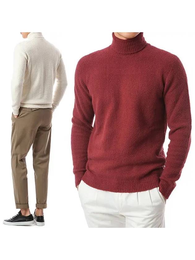 Soft boucle turtleneck knit - ROBERTO COLLINA - BALAAN 1