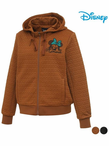 Women s Pattern Embossed Hooded Zip Up Jumper DO3LTJ011 - DISNEY GOLF - BALAAN 1