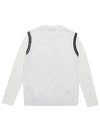 sleeve cold terrier knit pullover 2422LAVEWHITE - BLACK&WHITE - BALAAN 2