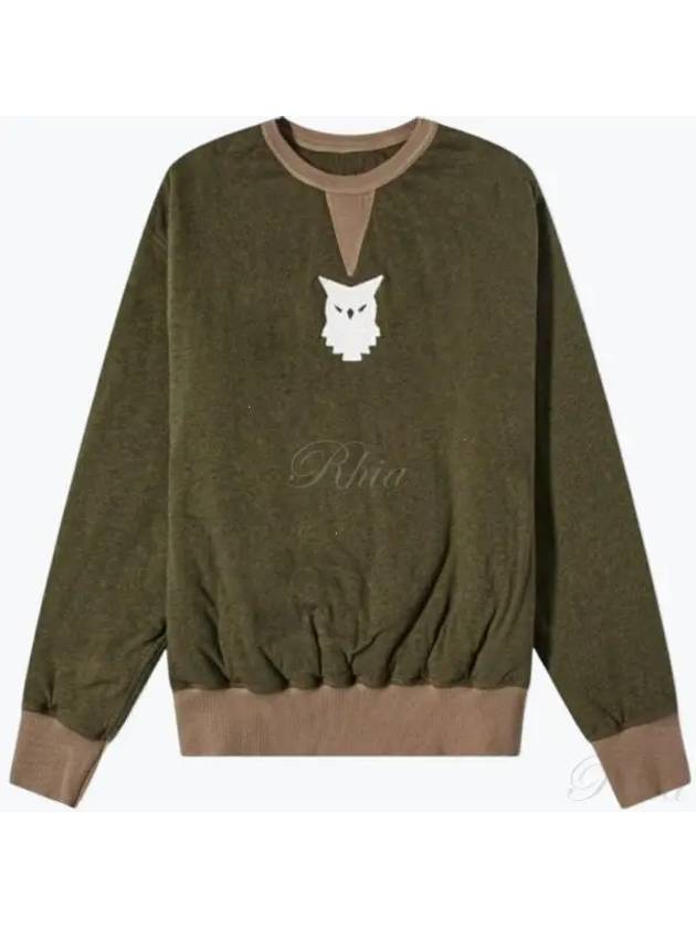 Bird Patch Cotton Sweatshirt Green - MAISON MARGIELA - BALAAN 2