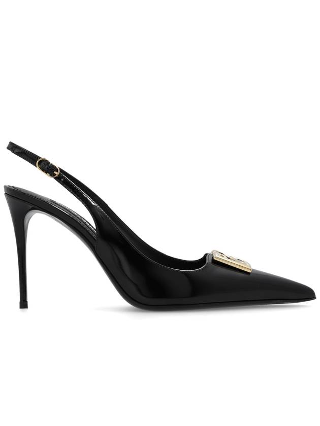 23 fw Glossy Leather Slingback Pumps Dolce GABBANA CG0680 A1037 80999 B0230462700 - DOLCE&GABBANA - BALAAN 2