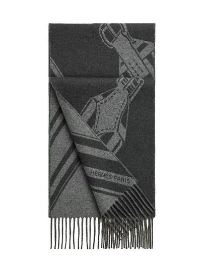 Sangles En Zig Zag Muffler Black - HERMES - BALAAN 2