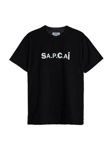 Sakai Kiyo Short Sleeve T-Shirt Black - A.P.C. - BALAAN 1