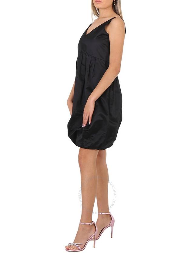 Burberry Black Satin Duchess Bubble Hem Leonor Dress, Brand Size 4 (US Size 2) - BURBERRY - BALAAN 3