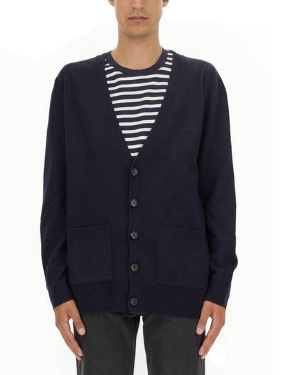 Men's Theo Wool Cardigan Navy - A.P.C. - BALAAN 2