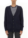 Men's Theo Wool Cardigan Navy - A.P.C. - BALAAN 1