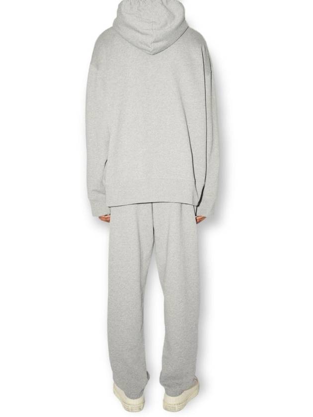 Nash Face Patch Hoodie Light Melange Grey - ACNE STUDIOS - BALAAN 4