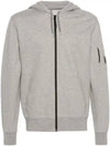 Light Fleece Zip Up Hoodie Grey - CP COMPANY - BALAAN 2