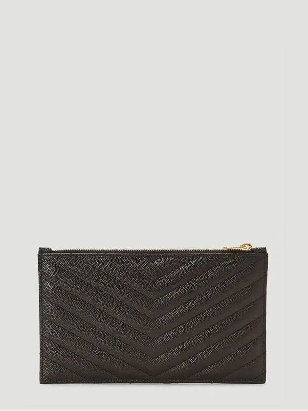 Monogram Quilted Clutch Bag Black - SAINT LAURENT - BALAAN 4