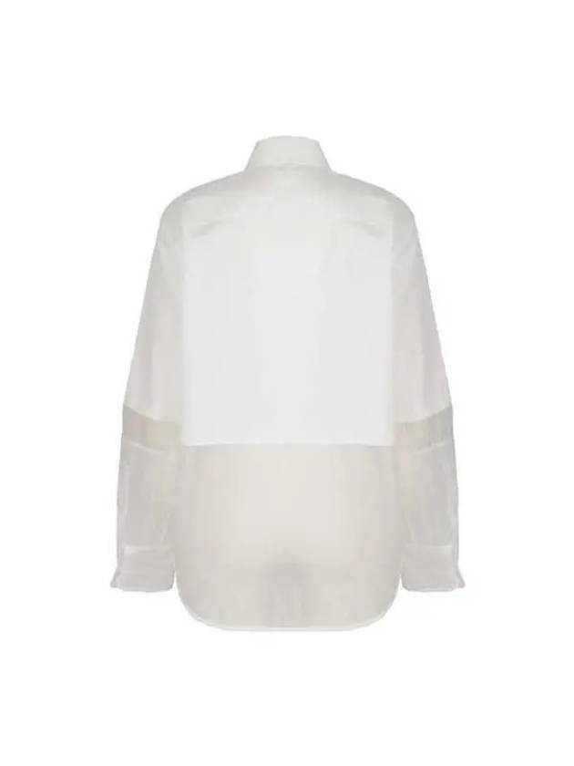 Combo Poplin Sheer Shirt N01HW502 100 - HELMUT LANG - BALAAN 2