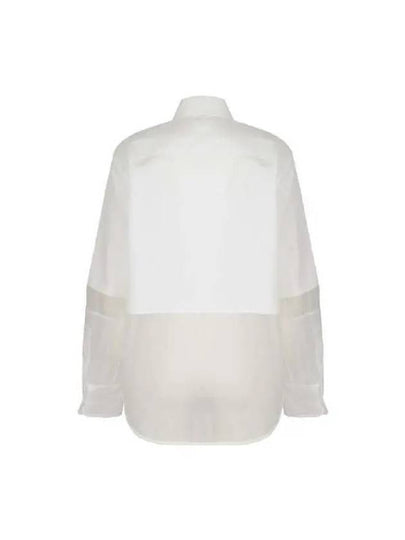 Combo Poplin Sheer Shirt N01HW502 100 - HELMUT LANG - BALAAN 2