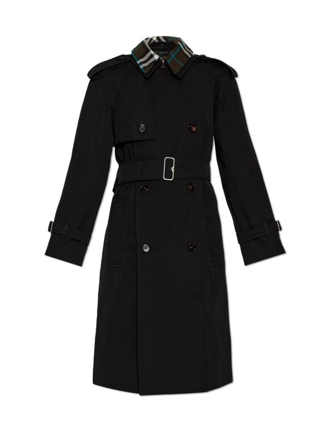 Detachable Collar Trench Coat Black - BURBERRY - BALAAN 2