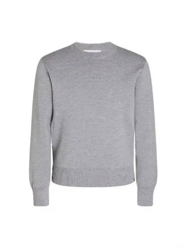 Center Back Striped Stitch Merino Wool Knit Top Grey - THOM BROWNE - BALAAN 2