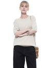 Women s LCRHK BE Linen Cable Round Half Knit Beige - CHANCE'S NOI - BALAAN 1