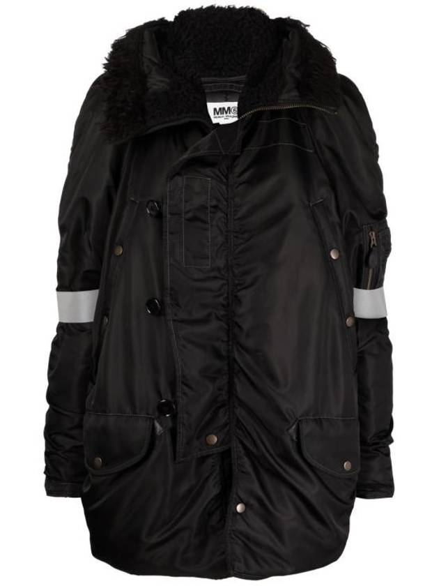 Faux Fur Collar Parka Black - MAISON MARGIELA - BALAAN 2