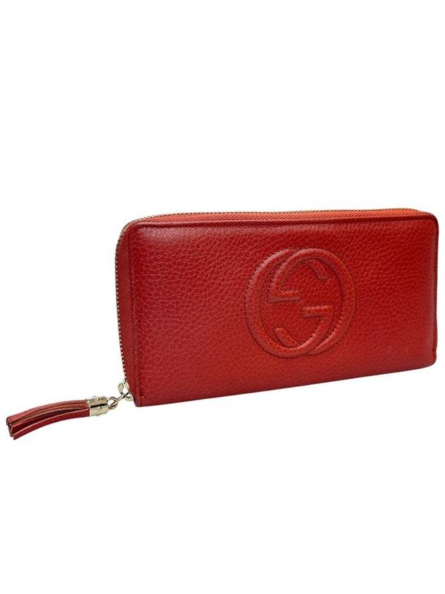 308004 Orange leather interlocking Soho long wallet - GUCCI - BALAAN 2