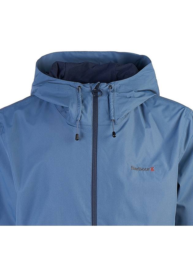 Logo Hiker Hooded Jacket Blue - BARBOUR - BALAAN 5