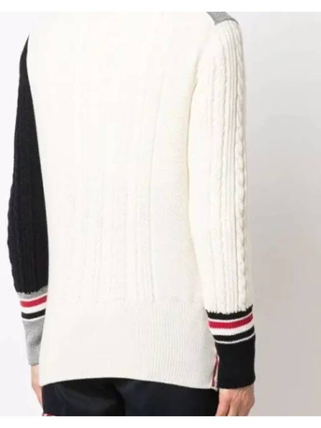 Funmix Cable Merino Knit Top - THOM BROWNE - BALAAN.