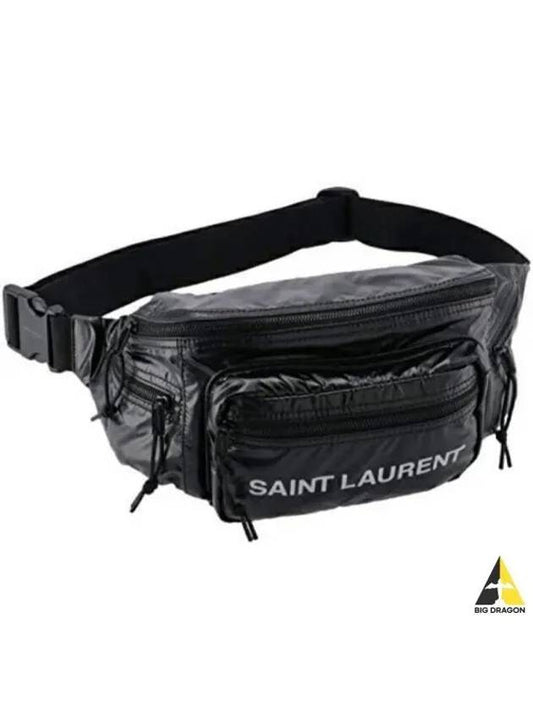 Nylon Logo Nux Belt Bag Black - SAINT LAURENT - BALAAN 2