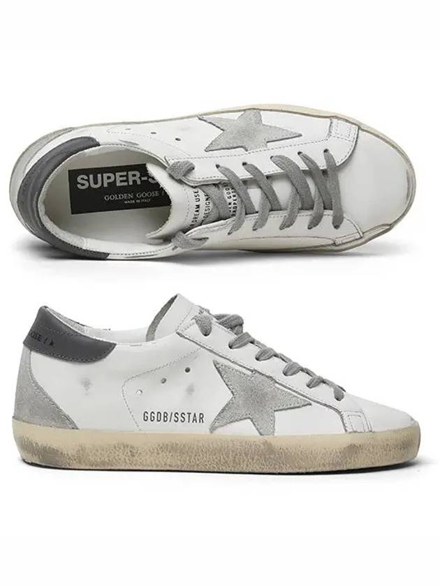 Superstar Leather Low Top Sneakers Grey White - GOLDEN GOOSE - BALAAN 3