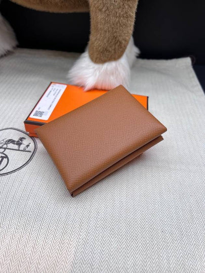 Calvi Duo Card Wallet Brown - HERMES - BALAAN 2