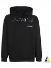 Logo Print Cotton Hoodie Black - BALENCIAGA - BALAAN 2