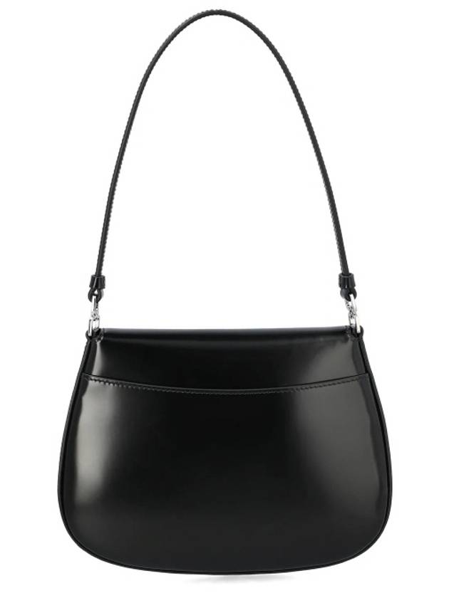 Cleo Brushed Flap Shoulder Bag Black - PRADA - BALAAN 4