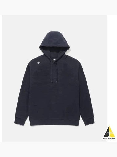 Engineered Fleece Comfort Fit Hooded Sweatshirt Navy SP323UHD94 - DESCENTE - BALAAN 1