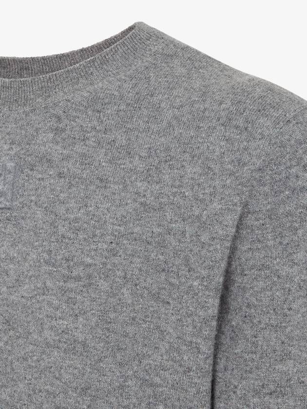 Crew Neck Wool Sweatshirt Grey - FENDI - BALAAN 5