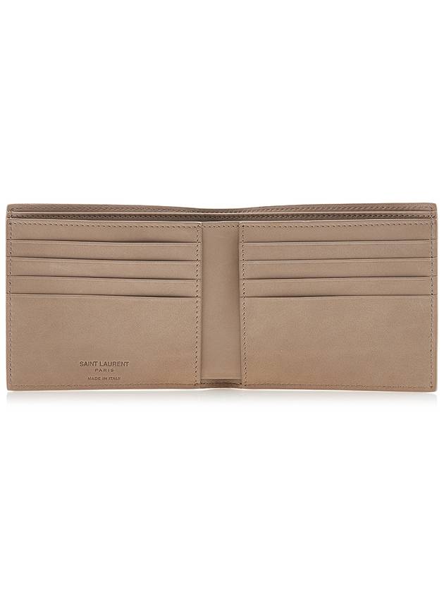 Cassandre Logo Bifold Half Wallet Beige - SAINT LAURENT - BALAAN 11