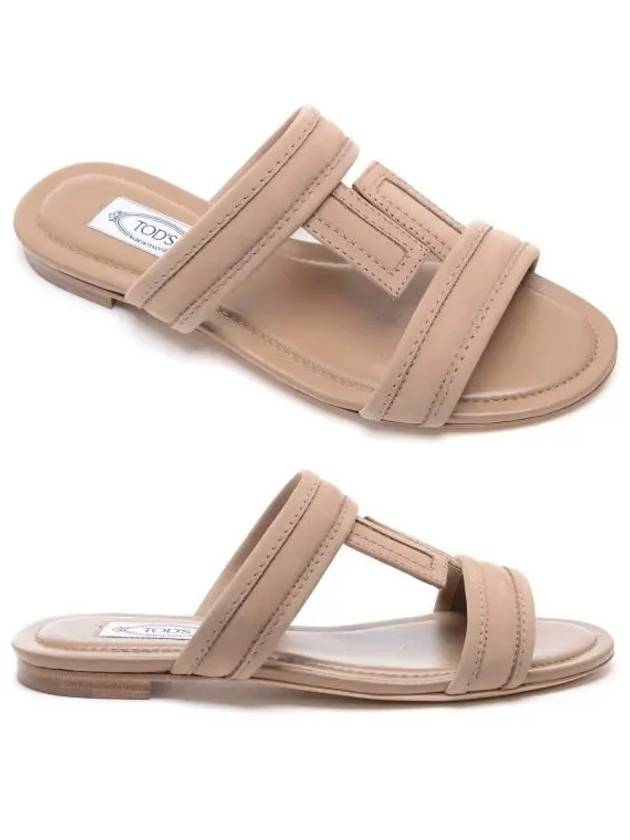 Women's Double T Sandals Beige - TOD'S - BALAAN 2