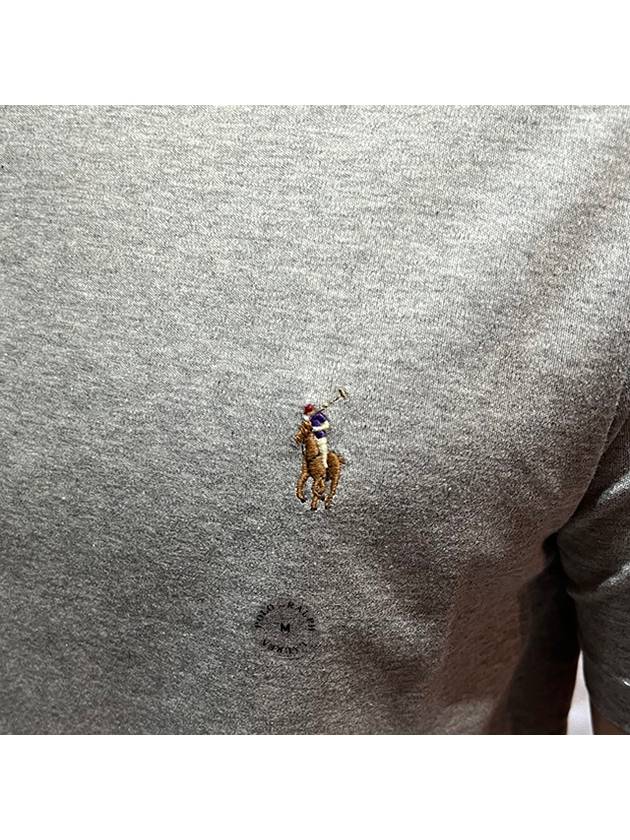 Embroidered Logo Pony Short Sleeve T-Shirt Grey - POLO RALPH LAUREN - BALAAN 7