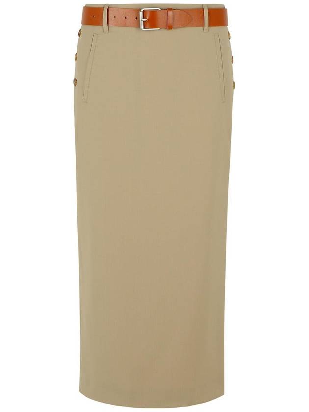 Moschino Beige Virgin Wool Skirt - MOSCHINO - BALAAN 1