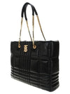 Lola Quilted Lambskin Medium Shopper Bag Black Gold - BURBERRY - BALAAN 3