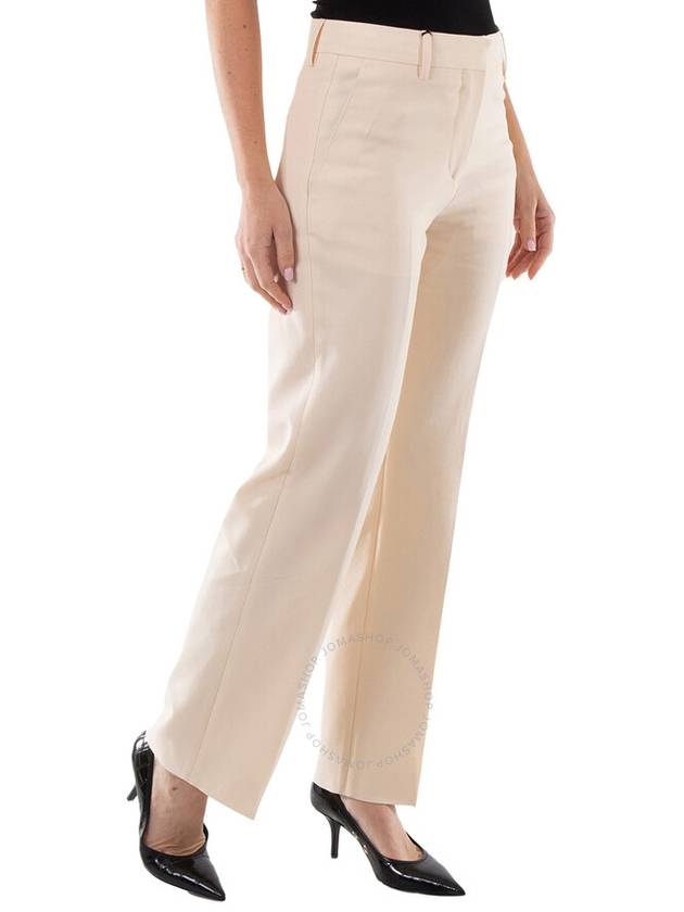 Burberry Ladies Buttermilk Beige Lottie Straight-Leg Trousers, Brand Size 12 (US SIze 10) - BURBERRY - BALAAN 2