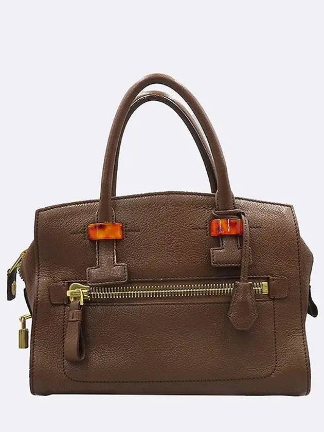 Brown leather tote bag - TOM FORD - BALAAN 1