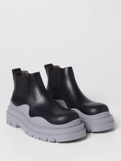 Tire Ankle Chelsea Boots Black Grey - BOTTEGA VENETA - BALAAN 2