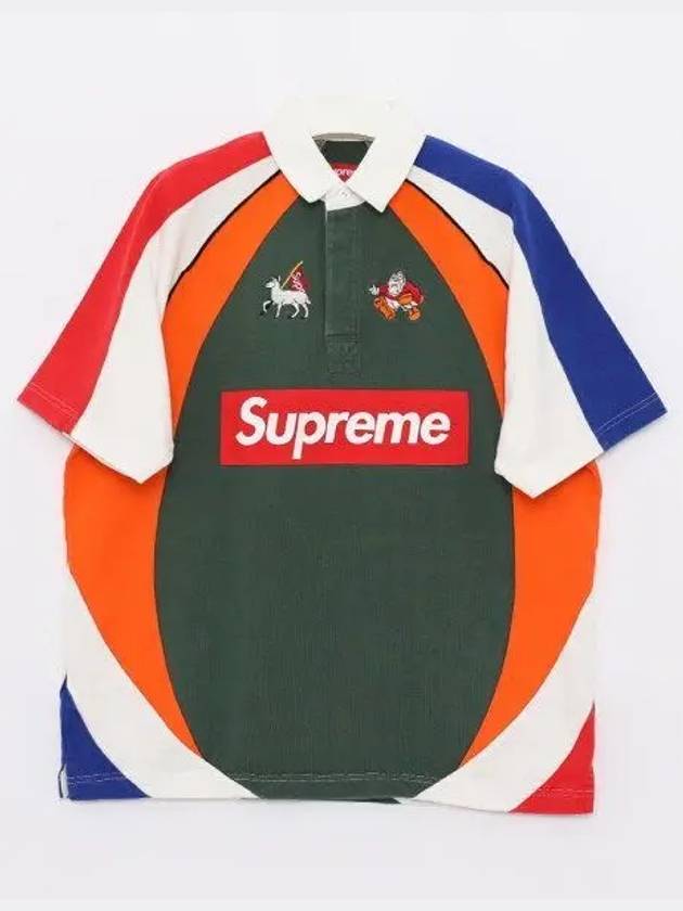 Big box logo short sleeve rugby men s PK t shirt SS24KN32 MULTI 270362 1038509 - SUPREME - BALAAN 1