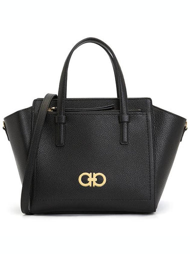 Women's Leather Tote Bag Black - SALVATORE FERRAGAMO - BALAAN 1