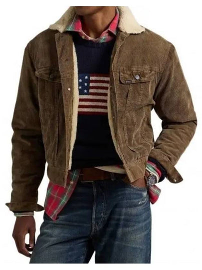 Corduroy Trucker Jacket Brown - POLO RALPH LAUREN - BALAAN 2