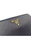 Women s 1MH506 Gold Lettering Logo Saffiano Long Wallet - PRADA - BALAAN 5