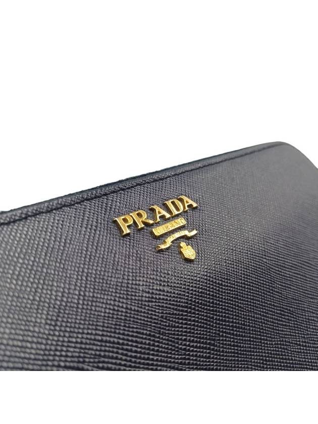 Women s 1MH506 Gold Lettering Logo Saffiano Long Wallet - PRADA - BALAAN 5